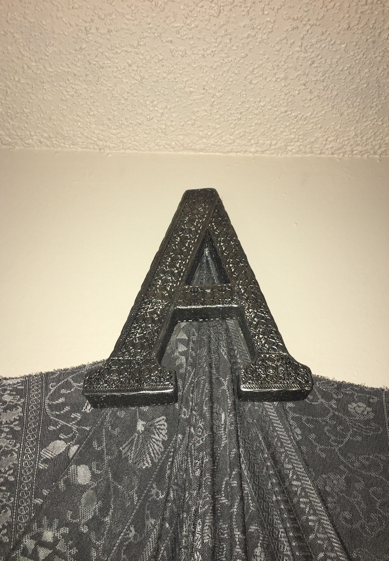 Metal letter “A”wall decor