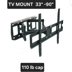 32-90" Full Motion TV Wall Mount Bracket  110 lbs cap