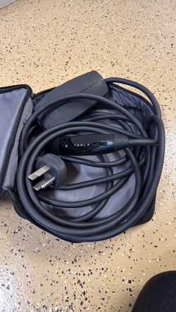 Tesla home charger cable.