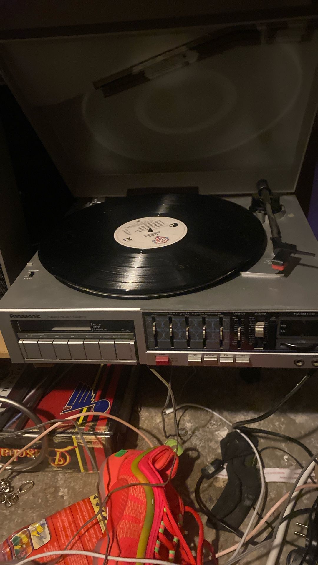 Panasonic SG-V400 Stereo Cassette Turntable AM/FM VTG Music System Tested