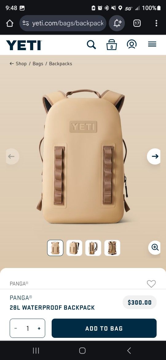 Yeti Backpack Brand New Waterproof