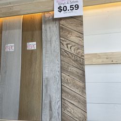 BLOW OUT SALE!! Vinyl 4.5mm Only $0.59/per Sq Ft!!