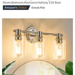 Chrome Bathroom Vanity Light Fixture 