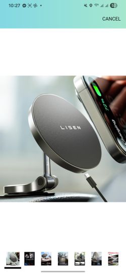 LISEN for Magsafe Car Mount Charger Dashboard, 360° Rotatable Mag Safe Charger Car Mount iPhone 16 Pro Max, Ultra Magnetic Wireless Car Charger for iP