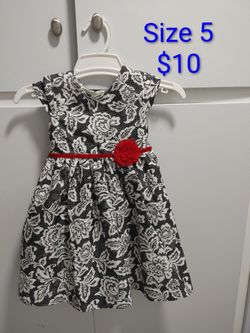 Black/White Floral Special Occasion Dress