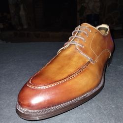 (Size 9) Men's, Like New, Magnanni Alva in Tabaco, genuine leather, made in Spain.