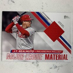 J.T. REALMUTO 2024 TOPPS MAJOR LEAGUE MATERIAL #MLMU-JTR JERSEY PATCH PHILLIES