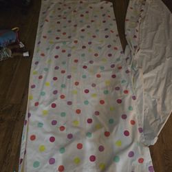 Pillowfort Polka Dot Kids/Nursery Curtains + Pink Holdbacks