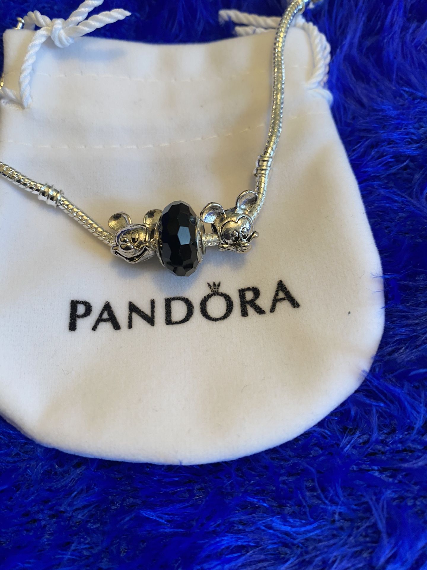 3pc Mickey Mouse Disney Charms & Pandora Black bear