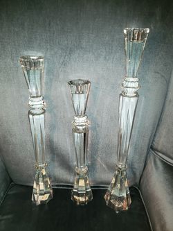 Graduated pillar candle holders taper candles