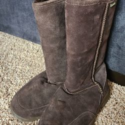 Bearpaw Sheepskin Warm  Size 8 Women's  Brown Winter Boots