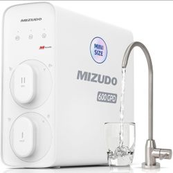 ☆ MIZUDO 600GPD Reverse Osmosis System, Pureflo Mini Size 8-Stage Tankless Reverse Osmosis Water Filter, 3:1 RO Filtration System Under Sink, Leak-Fre
