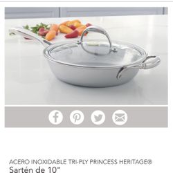 Princess House 10” Tri Ply Skillet