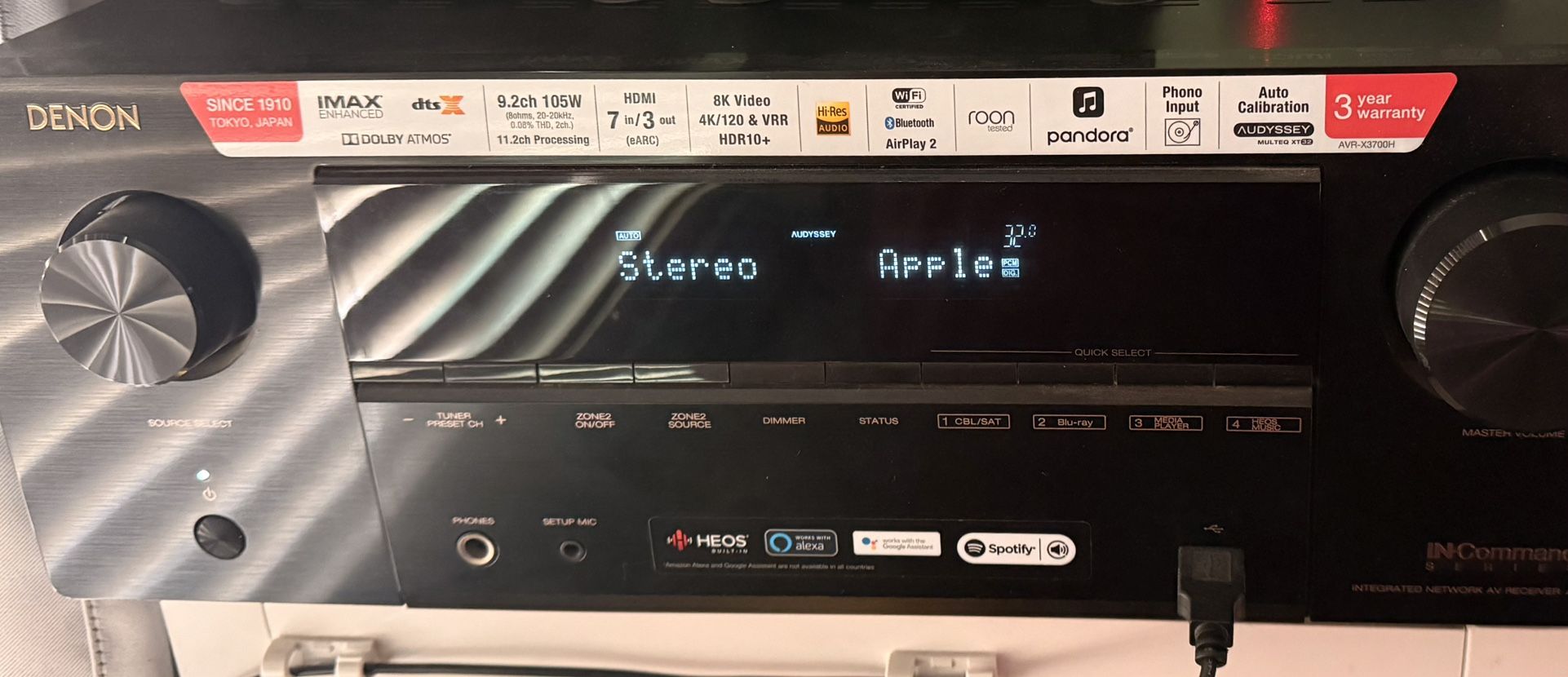 Denon AVR-X3700H Receiver