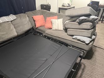 Couch pullout bed (grey)