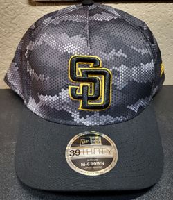*NEW* New Era MLB San Diego Padres Black Camo 39THIRTY A-Frame MCrown Size L/XL