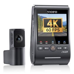 VIOFO A329S 4K 60FPS Dash Cam Front and Rear, 4K+2K With 512GB microssd