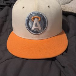 Orange And White Angels Hat 7-3/8