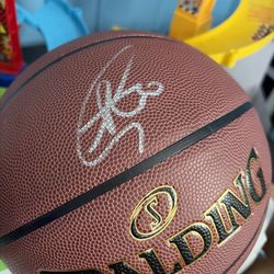 Stephen curry signed spalding basketball JSA