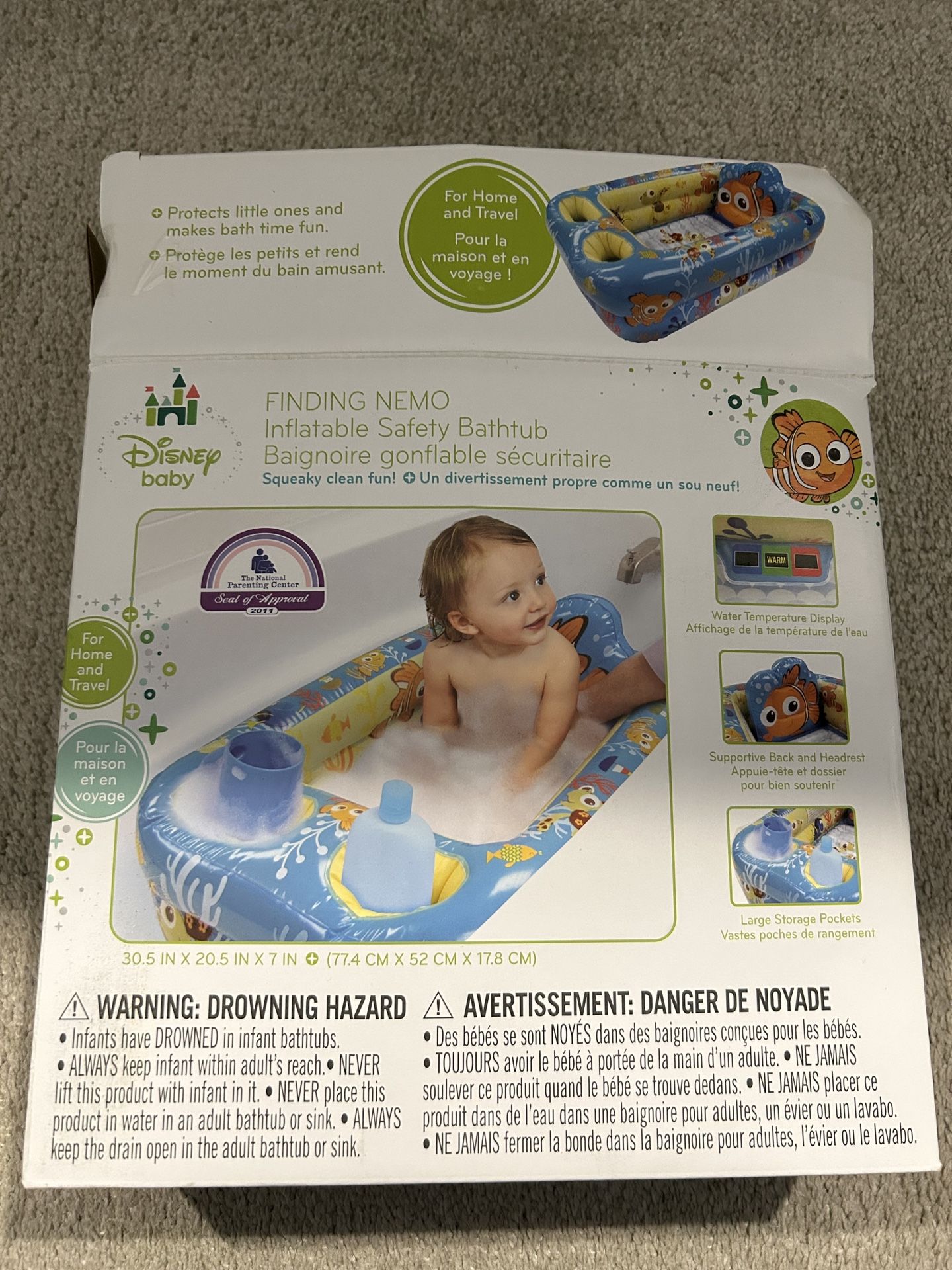 Disney Baby Finding Nemo Inflatable Bathtub – Clean & In Box