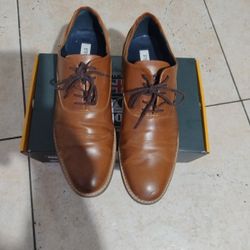 STEVE MADDEN  Una Dresses Shoe's Men's 10/5 Taan Leather Oxford Lace UP 