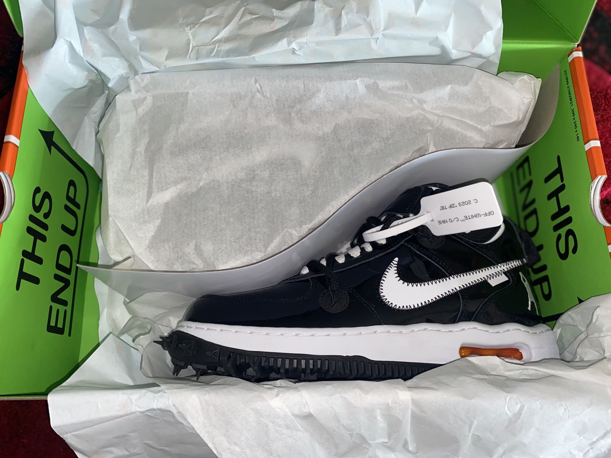 Off White Air Force 1 Mid Sp Lthr Mens SZ 8 $140.00