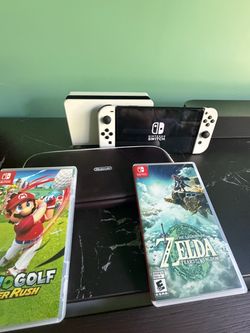 Nintendo Switch OLED White with 2 Games