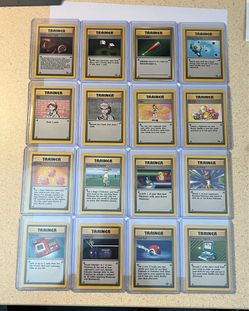 Vintage Pokemon Card Trainer Lot 16x WOTC Base Set Computer Search Oak Bill
