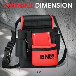 2-in-1 9 in. Adjustment Canvas Tools Waist Bag