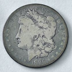 Morgan Silver Dollar 1886 AG3 Grade