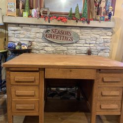 antique teachers desk