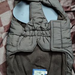 Size 48 Brown And Denim Dog Coat 