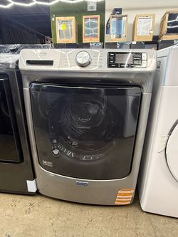 New open box Maytag High Efficiency Stackable Medium (4.5-cu ft ) Front Load Washer (Metallic Slate