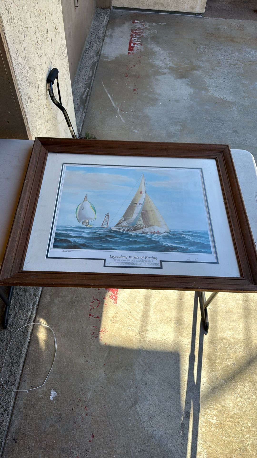 STARS & STRIPES VS KOOKABURRA” LEGENDARY YACHTS OF RACING LITHO-CHRIS HAMMOND