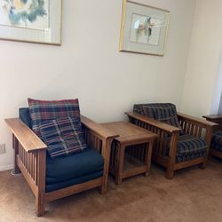 Vintage Mission Style Couch Set