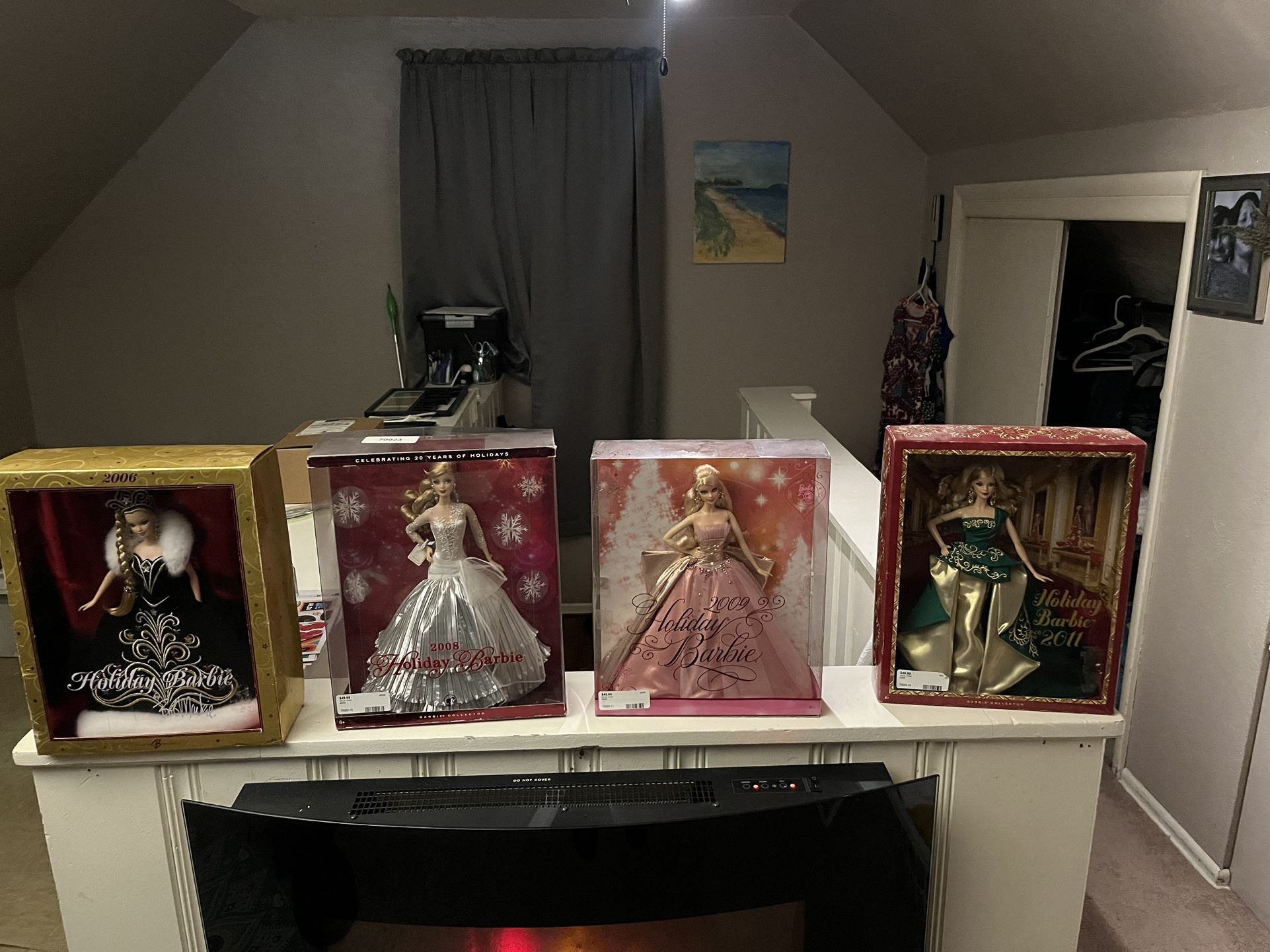 4 Holiday Barbie’s (2006 2008 2009 2011)