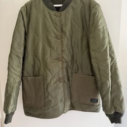 Schott NYC Water Resistant Reversible Military Bomber Jacket Olive M-43 Liner