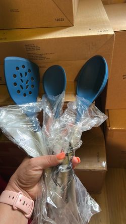 Princess House Blue Silicone Kitchen Utensil Set
