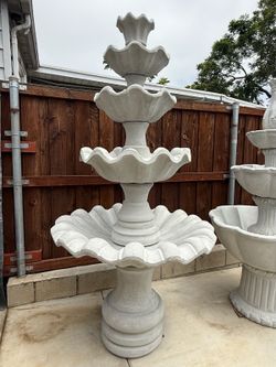 Concrete Water Fountain 6'11" Tall