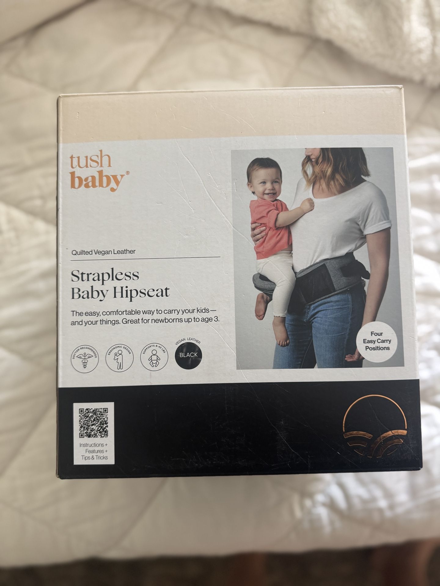 Tush Baby - Black Vegan Leather