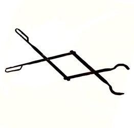 VNTG Black iron fireplace tongs, fire tongs or log tongs