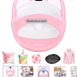 New in box 12x10 Heat Press Machine Auto-off,550W Dual-Tube Fast Heating,Portable Easy Heat Press for T-Shirts,Pink, AMB005603-b