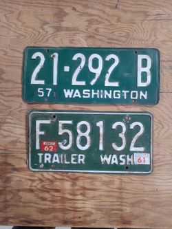Vintage license plates