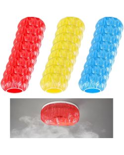 Brandnew 24 PCS Smoke Detector Cover- Fire Alarms Cover Dust Cover Paint Cover, 3 Colors Mixed, Stretch Plastic Smoke Alarm Cover for Home Cooking Bak