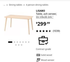 IKEA LISABO TABLE