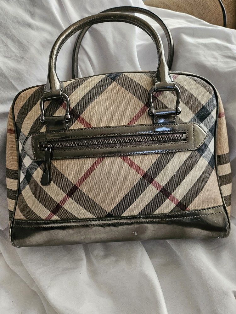 Large Burberry Satchel With COA