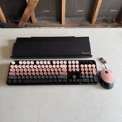 Pink and black keyboard