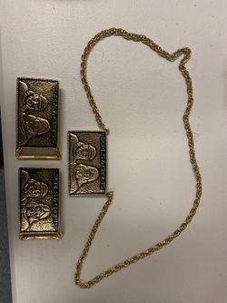 SEALS & CROFTS, NUMBERED (#672 and #658) LTD. EDITION BELT BUCKLE (1974) and NECKLACE PENDANT WITH CHAIN