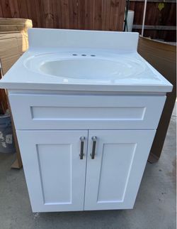 24”solid wood bathroom vanity