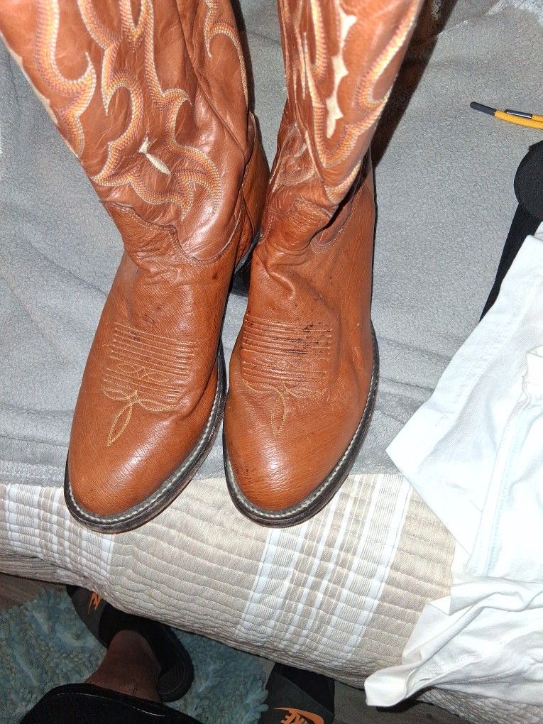 Tony Lama Boot, Light Brown In Color, $40.00